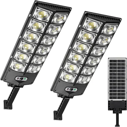 Miniatura 7 de ikaufen 80000LM 8500K Luz solar LED de calle 800 W, luces comerciales al aire libre, impermeables, de alto brillo LED, del atardecer al amanecer