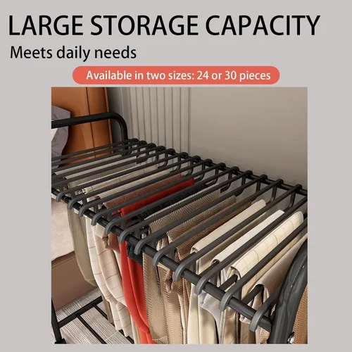 Miniatura 5 de Slide Out Pants Rack Closet Hanger Bar Pull Trousers Tie Belts Scarf Racks Top Mounted Wardrobe Clothes for Closet Retractable,Retractable Pants