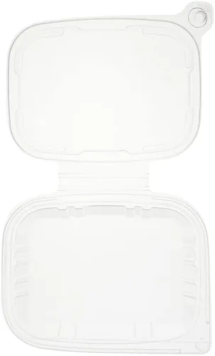 Miniatura 11 de Restaurantware Tamper Tek - Contenedores para llevar de 8 onzas, 100 recipientes a prueba de manipulaciones, tapa con bisagras, recipientes