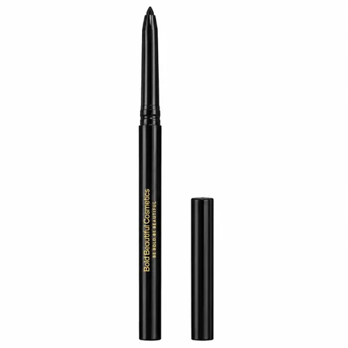 Bold Beautiful Cosmetics Lápiz delineador de ojos negro impermeable, 0.01 oz