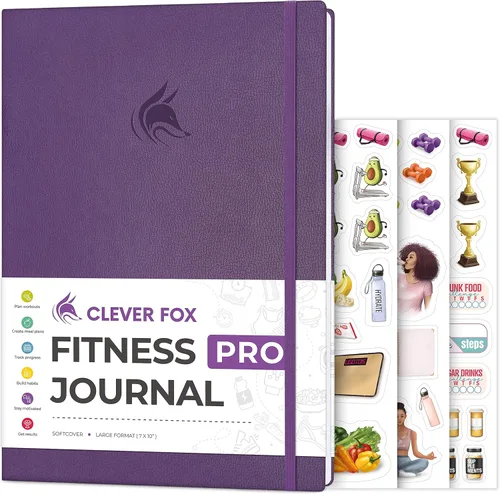 Miniatura 8 de Clever Fox Fitness Journal PRO - Agenda diaria de entrenamiento con planificador de comidas y rastreador de hábitos, libro de registro de ejercicios