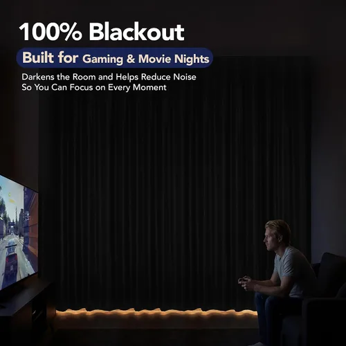 Miniatura 2 de Deconovo cortinas blackout 100 % con forro totalmente negro con aislamiento térmico de doble capa, oscurecimiento de la habitación, ahorro de 2-Gris