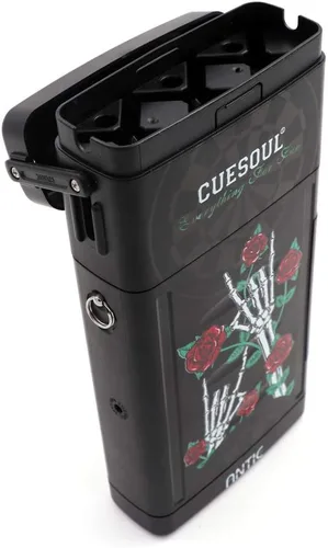 Miniatura 2 de CUESOUL ANTIE - Estuche rígido para dardos, contiene 6 dardos de punta de acero/punta suave y puntas adicionales, ejes y vuelos, uso duradero Negro