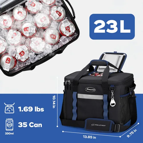 Miniatura 5 de Maelstrom Collapsible Soft Cooler Bag,35/55/75 Cans Beach Cooler with Flip Top Lid, Ice Chest, Leakproof & Portable for Beach, Camping, Road Trips &