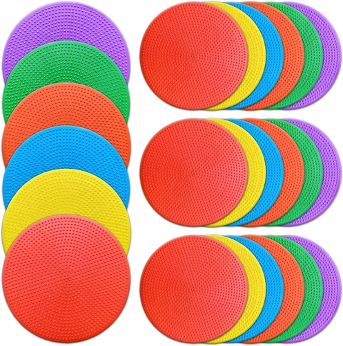 Miniatura 14 de Marcadores de punto de polietileno de 9 pulgadas, de goma antideslizante, marcadores de entrenamiento de agilidad, puntos de piso, conos de campo
