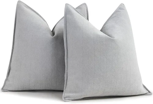 Miniatura 43 de ZWJD Fundas de Almohada para Lanzar de Color Rust 18x18 Juego de 2 Fundas de Almohada de Chenilla con Diseño Elegante Fundas de Almohada Decorativas