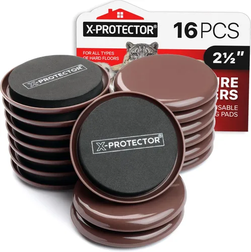 Miniatura 16 de X-Protector Deslizadores de muebles – 8 piezas de 3 1/2 pulgadas – 4 deslizadores de muebles para pisos de madera dura y 4 deslizadores de muebles