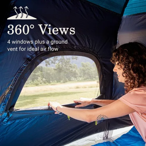 Miniatura 5 de Coleman Camp Burst - Tienda de campaña para 4 personas, estilo paraguas con fácil configuración de 45 segundos, opción de habitación oscura