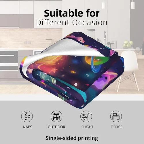 Miniatura 5 de Manta de pickleball con bonito patrón de raqueta y pelota, ligera manta de franela para camping, sofá, silla, oficina, cama, decoración del hogar