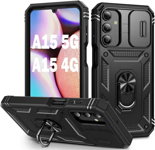 Miniatura 66 de PASNEW Funda para Samsung Galaxy A54, Soporte Metálico y Cubierta Deslizante para Cámara, Militar Multicapa Resistente de Cuerpo Completo a Prueba