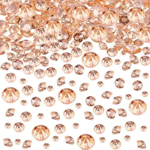 Miniatura 8 de Hicarer 4000 piezas de piedras preciosas acrílicas de cristales de diamantes, piedras preciosas dispersas para mesa de boda, decoración de fiesta