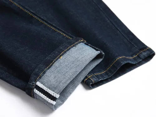 Miniatura 8 de OIIIO Jeans elásticos rasgados de ajuste regular para hombre