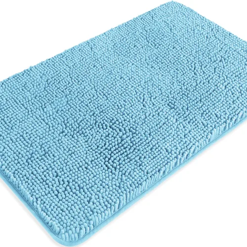Miniatura 80 de Alfombra de baño pequeña de 12 x 18 pulgadas, lavable y absorbente, antideslizante, alfombra de baño de felpilla gruesa y suave para baño, ducha