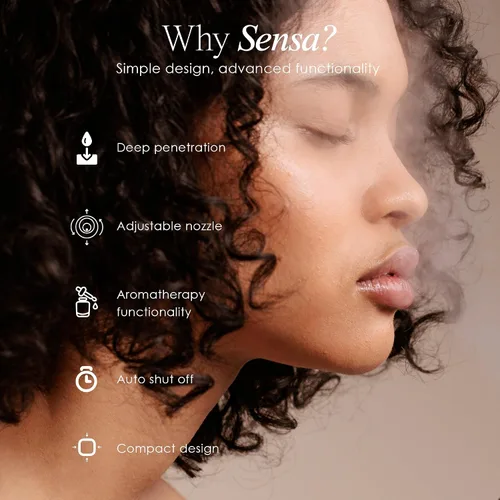Miniatura 4 de Sensa - Vapor facial nano iónico de Project E Beauty Limpieza profunda de poros Pulverizador de niebla cálida Desintoxica y aclara la tez