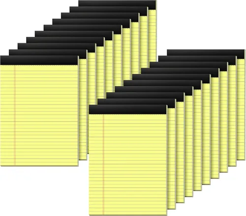 Miniatura 9 de Blocs de notas legales de 8.5 x 11, blocs de escritura de 8.5 x 11 con renglones anchos, 3 paquetes de blocs de notas micro perforados de 8.5' x
