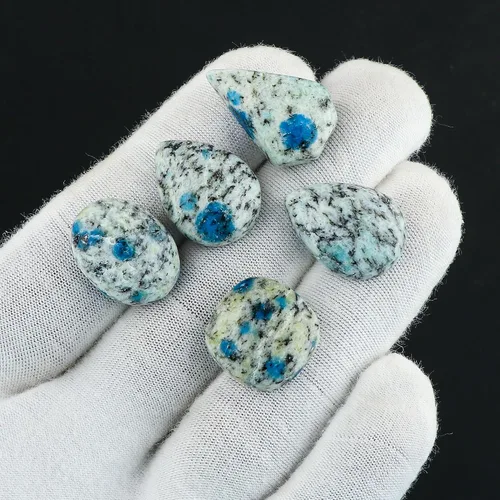 Miniatura 4 de CRYSTALIS Al por mayor 5 piezas de piedra preciosa natural K2 jaspe suelta en bruto, cabujones para hacer joyería, piedras pulidas de chakra