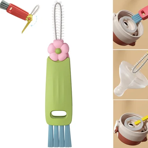 Miniatura 9 de Cepillo de Limpieza de Tapa de Taza 3 en 1, Cepillo Multifuncional de Limpieza de Hendiduras 2025 para Espacios Estrechos de Brechas de Botellas