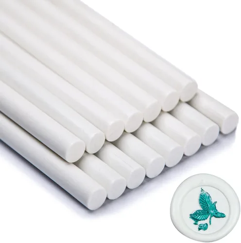 Miniatura 18 de Barra de sellado de cera, 15 piezas de pistola de pegamento para invitaciones de boda, tarjetas, sobres, oro rosa, material de cera flexible