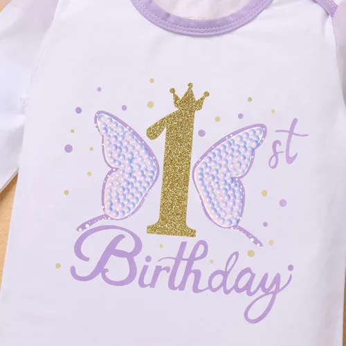 Miniatura 4 de IDOPIP Disfraz de mariposa para el primer cumpleaños de bebé niña con lentejuelas, falda tutú, diadema para sesión de fotos