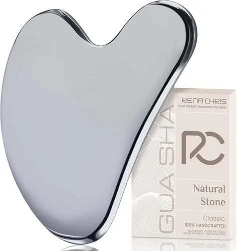 Miniatura 9 de Rena Chris Herramientas Gua Sha Faciales: Herramienta Guasha Natural de Obsidiana para Terapia de Acupuntura Facial, Masajador Facial para Esculpir