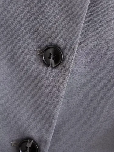Miniatura 5 de Lerzykoy - Chaleco de traje sin tirantes para mujer, con botones frontales, chaleco formal con bolsillos