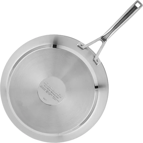 Miniatura 10 de KitchenAid - Cacerola de acero inoxidable cepillada base de 3 capas con tapa