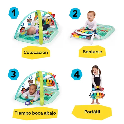 Miniatura 3 de Baby Einstein Exploradores de Granja 4 en 1 Kickin’ Tunes Gimnasio Musical de Música y Lenguaje de Descubrimiento de Prado, Edades 0 Meses y Más