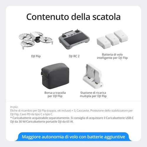 Miniatura 7 de DJI Flip Fly More Combo con controlador remoto RC 2 con pantalla, dron con cámara 4K UHD para adultos, despegue desde la palma, retorno automático