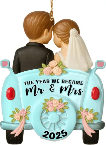 Miniatura 17 de Ornamento de Vidrio para el 50º Aniversario de Bodas – Elegante Decoración de Árbol de Navidad de Vidrio Transparente y Regalo Conmemorativo