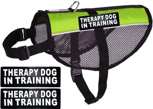 Miniatura 3 de Therapy Dog mesh Vest Harness Cool Comfort Nylon Purchase Comes with 2 Reflective Therapy Dog in Training Patches. Please Measure Your Dog Before