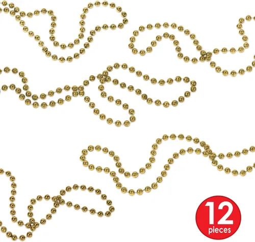 Miniatura 6 de Beistle Legacy New Year's Surtido para 25 invitados – Kit de fiesta negro y dorado con sombreros de copa, tiaras, cuernos de aluminio, leis