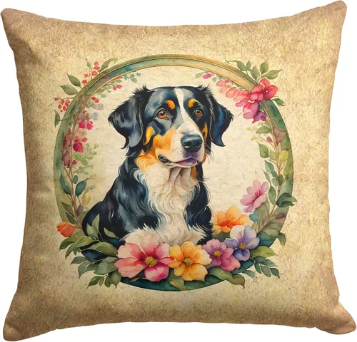 Miniatura 51 de Caroline's Treasures DAC2072PW1414 Affenpinscher and Flowers - Almohada decorativa de tela, lavable a máquina, para interiores y exteriores