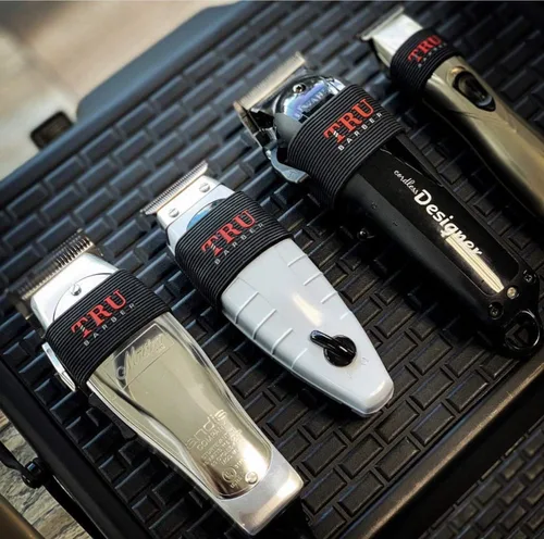 Miniatura 4 de TRU BARBER Bandas de cortapelos 4 piezas, manga cortaúñas para barberos, manga cortaúñas para herramientas de barbero, antideslizante, resistente al