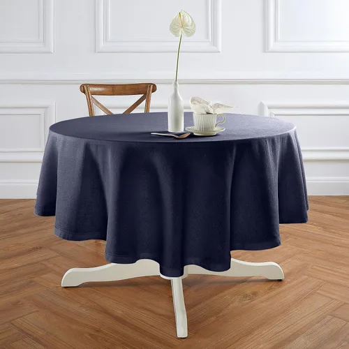 Miniatura 30 de Solino Home Mantel redondo de lino blanco, 60 pulgadas, mantel redondo de lino 100% puro, lino europeo, lavable a máquina para verano, 4 de julio
