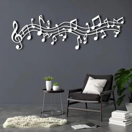 Miniatura 7 de ENJOYOO Nota musical de metal, nota de metal musical para pared para sala de estar, dormitorio