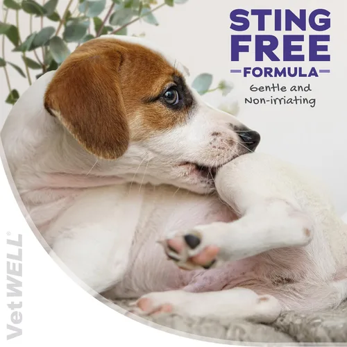 Miniatura 4 de VetWELL Spray de hidrocortisona para perros y gatos – Alivio de picazón en la piel de puntos calientes, picaduras, rasguños, piel irritada