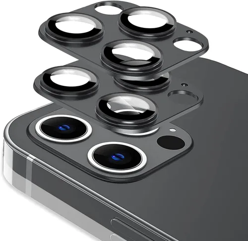 Miniatura 8 de Protector de lente de cámara de metal compatible con iPhone 13 Pro Max/iPhone 13 Pro Cubierta de cámara de metal Protector de pantalla de vidrio