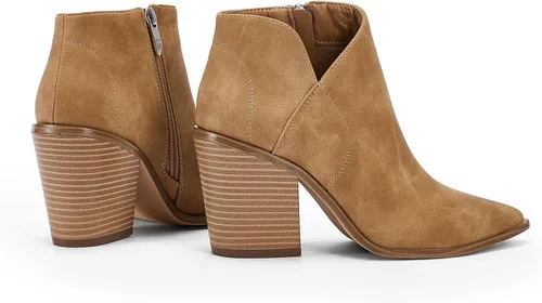 Miniatura 3 de Botines de punta puntiaguda para mujer, tacón grueso, apilado, con cremallera lateral, botines de otoño