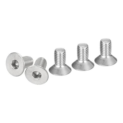 Miniatura 23 de DTGN Tornillos de cabeza plana M3-0.020 x 1.378 in, paquete de 50 tornillos de cabeza plana de acero inoxidable 304, rosca completa, pernos