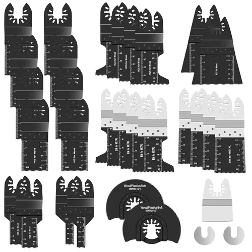 Miniatura 7 de 23 hojas de sierra oscilantes de liberación rápida para cortar madera plásticos compatibles con Fein Multimaster Porter Cable Black & Decker Ridgid