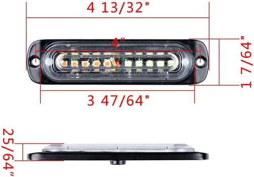 Miniatura 2 de CORP 100X ámbar blanco 10-LED emergencia faro advertencia peligro flash intermitente luz estroboscópica coche camión remolque 12 V 24 V