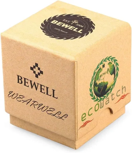 Miniatura 7 de Bewell W086B - Reloj de pulsera analógico ligero de cuarzo hecho a mano