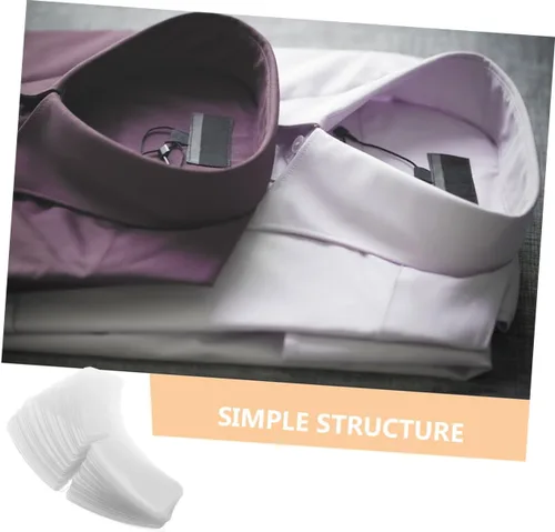 Miniatura 7 de 100 piezas transparentes para cuello para hombres y mujeres, insertos de soporte de cuello para camisas de vestir para uso a término