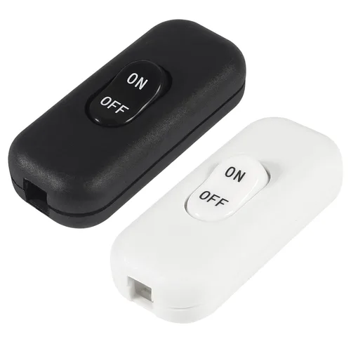 Miniatura 14 de 2 interruptores de cable en línea, AC120V 10A, 250V 6A, interruptor de control de lámpara de encendido y apagado para dormitorio, lámpara de mesa