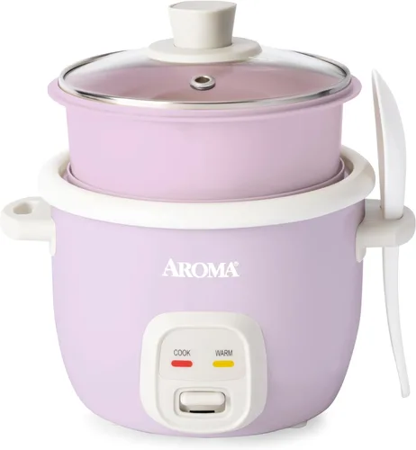 Miniatura 10 de AROMA® CoreCoat - Arrocera con cesta emergente para cocinar al vapor (4 tazas cocinadas, 2 tazas sin cocinar)