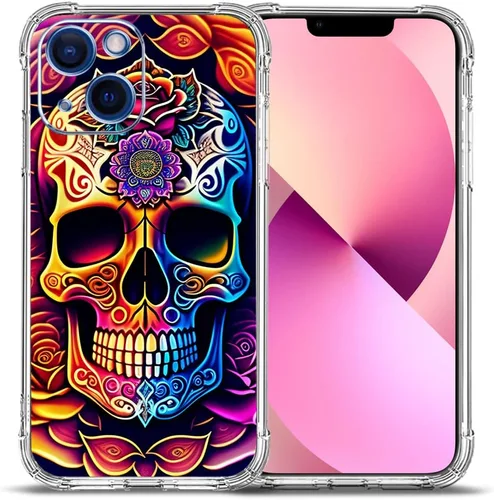 Miniatura 8 de Funda para iPhone 13 Pro Max, protección contra caídas de flores de mariposa azul, rosa, a prueba de golpes, carcasa protectora de cuerpo completo