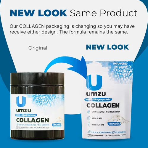 Miniatura 8 de UMZU zuCollagen - Polvo de proteína de colágeno múltiple, sin sabor, 5 tipos de colágeno I II III V X - Suplemento alto en proteínas y bajo
