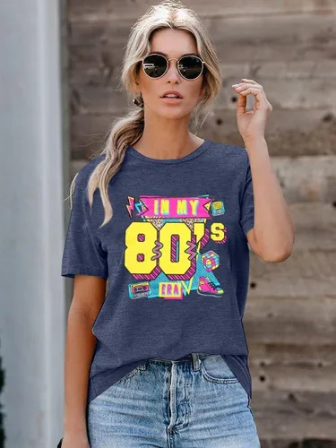 Miniatura 2 de Camisas de los años 80 para mujer, camiseta con estampado vintage de los años 80, ropa de fiesta casual de los años 80