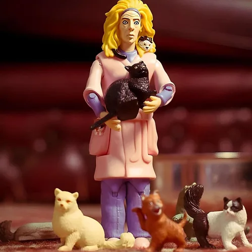 Miniatura 4 de Accoutrements Crazy Cat Lady Figura de acción multicolor, 8 pulgadas