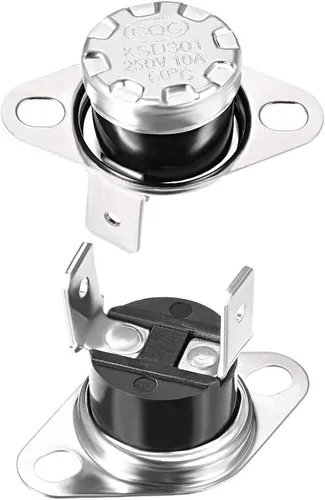 Miniatura 13 de uxcell KSD301 Termostato 104.0 °F/104°F 10A N.C Ajustar interruptor de temperatura de disco rápido para microondas, horno, cafetera 2 piezas